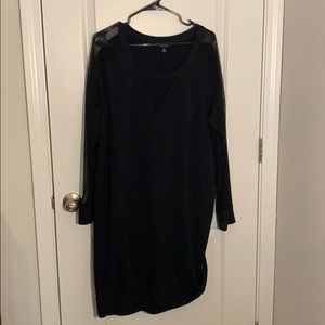 Torrid Black Mesh Sweater Dress